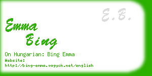 emma bing business card